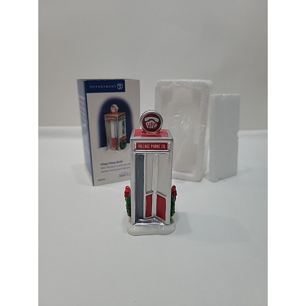 VTG Dept 56 Christmas VILLAGE PHONE BOOTH 54291 Figurine - Original Snow Village